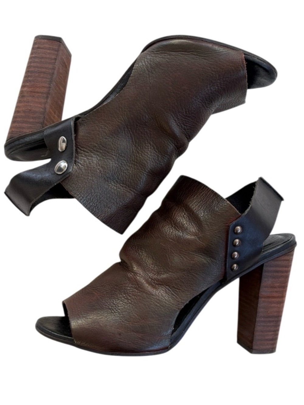 EUC Free People Leather Picture This Heels Size 9.5